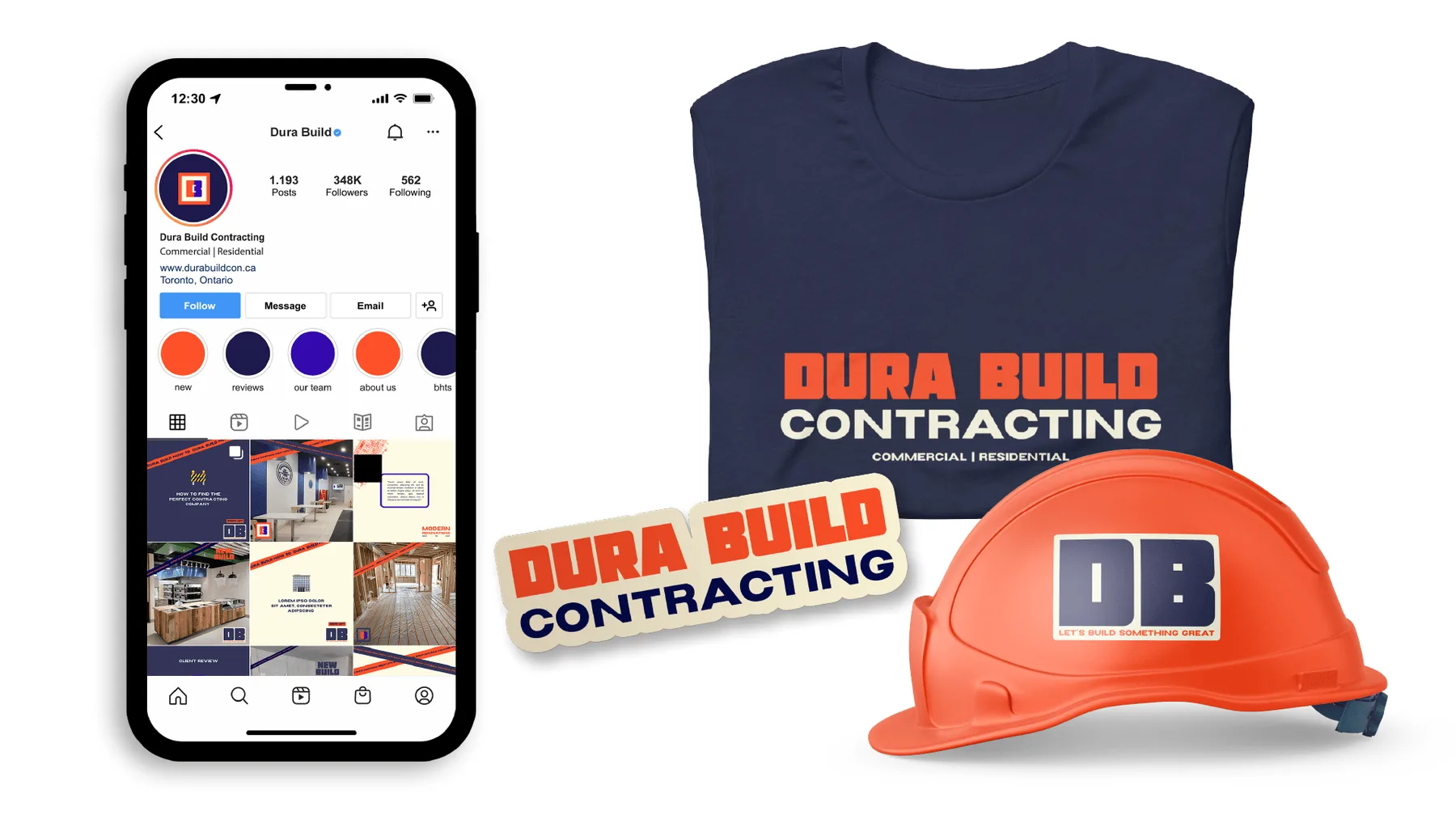 DuraBuild Contracting — website and identity artwork, view 3