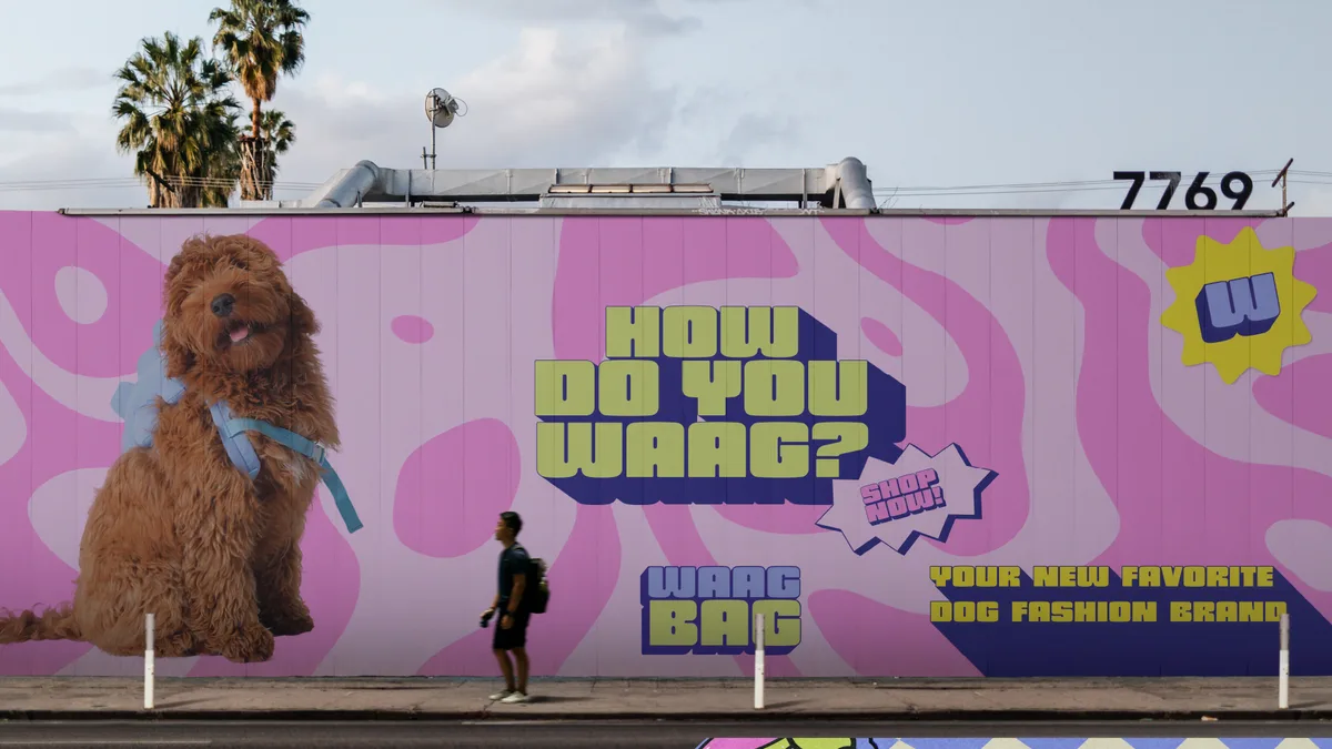 WaagBag identity applied to a large outdoor graphic